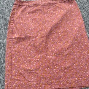 Talbots Pink and Orange Floral Pencil Skirt size large